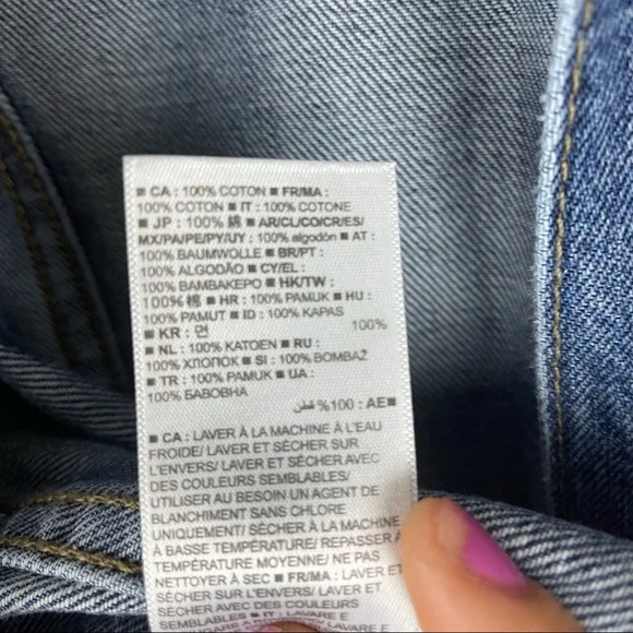 Gap Denim Jean tracker jacket button closure medium wash S - Picture 6 of 7